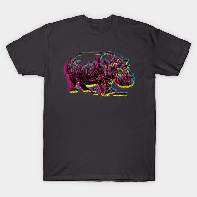 CMYK Hippo T-Shirt by The Skipper Store